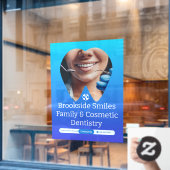 Tooth Smile Huge van Dentist Clinic Patient Raamsticker (Cafe Raam)