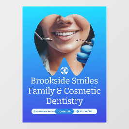 Tooth Smile Huge van Dentist Clinic Patient Raamsticker