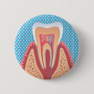 TOOTH STRUCTURE RONDE BUTTON 5,7 CM