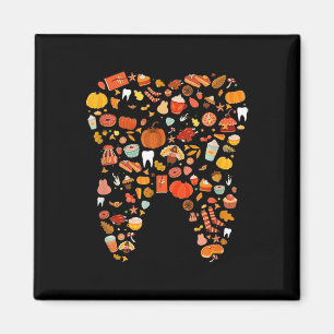Tooth Teeth Happy Herfst Y'all Dentist Bedankt Magneet
