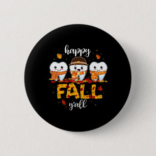 Tooth Teeth Happy Herfst Y'all Dentist Bedankt Ronde Button 5,7 Cm