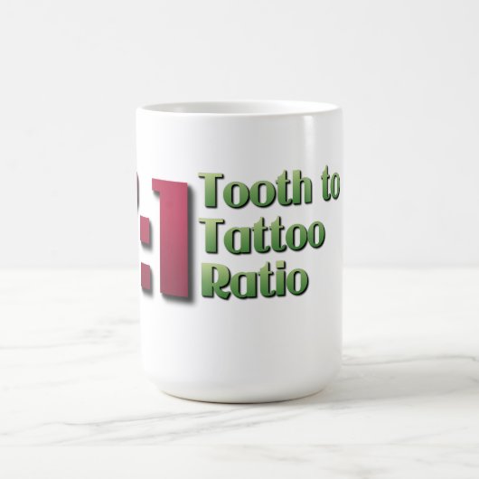 Tooth-to-Tattoo verhouding Koffiemok (Center)