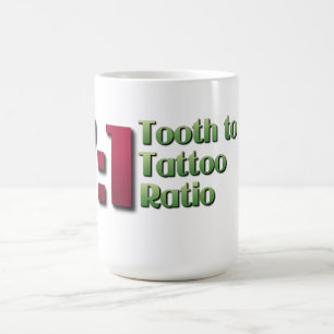 Tooth-to-Tattoo verhouding Koffiemok