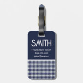 Tooth-verbinding zwart-wit, kleurenblok bagagelabel (Achterkant verticaal)