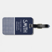 Tooth-verbinding zwart-wit, kleurenblok bagagelabel (Achterkant horizontaal)