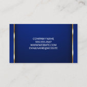 Tooth-vergrootpictogram | Gold Trim Blue Backgroun Visitekaartje (Achterkant)