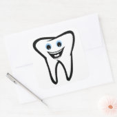 Tooth Vierkante Sticker (Envelop)