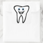 Tooth Vierkante Sticker (Tas)