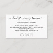 Tooth whitening tandheelkunst visitekaartje (Achterkant)