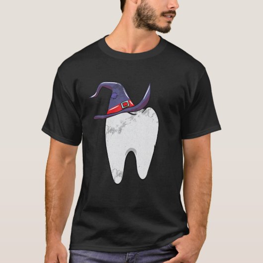 Tooth Witch Lazy Halloween Costume Dentist Dental T-shirt (Voorkant)