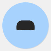 Toothborstel Mustache Ronde Sticker (Voorkant)