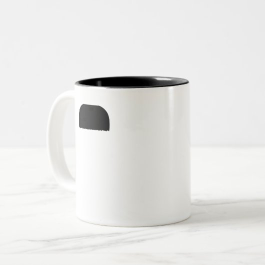 Toothborstel Mustache Tweekleurige Koffiemok (Voorkant links)