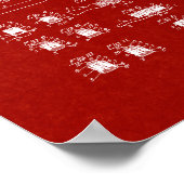 Toothborstelpatroon - Burgundy Red Poster (Hoek)