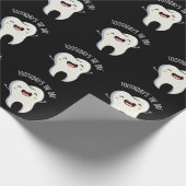 Toothday's De Dag Grappige Tandpuns Donker BG Cadeaupapier (Hoek)