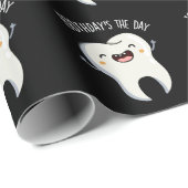 Toothday's De Dag Grappige Tandpuns Donker BG Cadeaupapier (Rol Hoek)