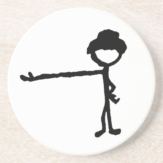 TOOTHPICKguy6in Zandsteen Onderzetter (Voorkant)