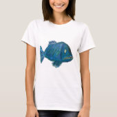Toothy blue fish shirt (Voorkant)