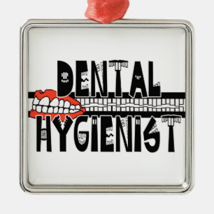 TOOTHY DENTAL HYGIENIST LOGO METALEN ORNAMENT