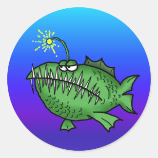 Toothy Fish Ronde Sticker