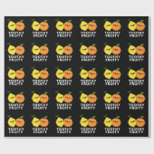 Toothy Fruity Fruit Pun Dark BG Cadeaupapier (Vlak)