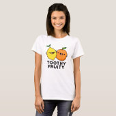 Toothy Fruity Grappig Fruit Pun T-shirt (Voorkant volledig)