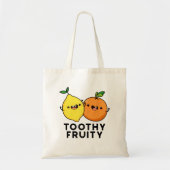 Toothy Fruity Grappig Fruit Pun Tote Bag (Voorkant)
