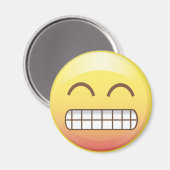 Toothy Glimlach Gele Emoji Magnet (Voorkant / Achterkant)