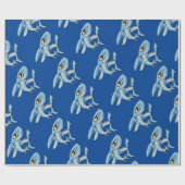 Toothy Grin Cartoon Shark Cadeaupapier (Vlak)