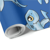 Toothy Grin Cartoon Shark Cadeaupapier (Rol Hoek)