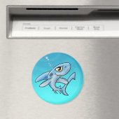Toothy Grin Cartoon Shark Magneet (Insitu (Vaatwasser))