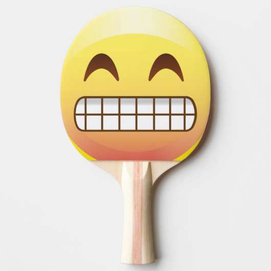 Toothy Grin Taunting Emoji Smile Face Paddle Tafeltennisbatje (Voorkant)