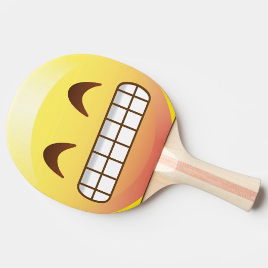 Toothy Grin Taunting Emoji Smile Face Paddle Tafeltennisbatje (Zijkant)