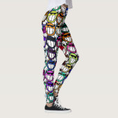 Toothy Grinning Happy Faces Leggings (Rechts)