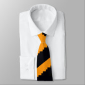 Toothy krokodil of trap omhoog zwart Sinaasappel Stropdas (Gebonden)