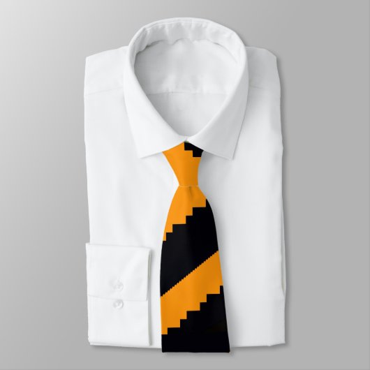 Toothy krokodil of trap omhoog zwart Sinaasappel Stropdas (Gebonden)