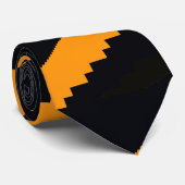 Toothy krokodil of trap omhoog zwart Sinaasappel Stropdas (Opgerold)