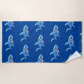 Toothy Shark Beach Towel Strandlaken (Voorkant)