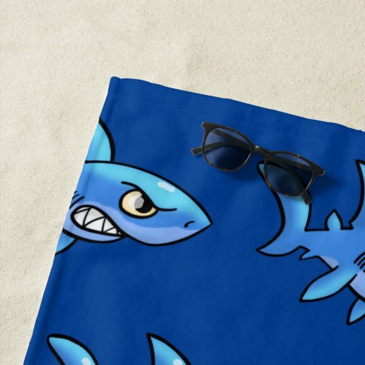 Toothy Shark Beach Towel Strandlaken (In situ)