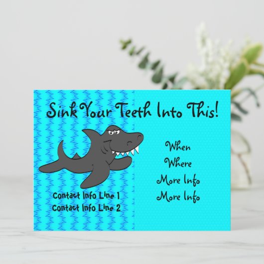 Toothy Shark Kaart (Staand voorkant)