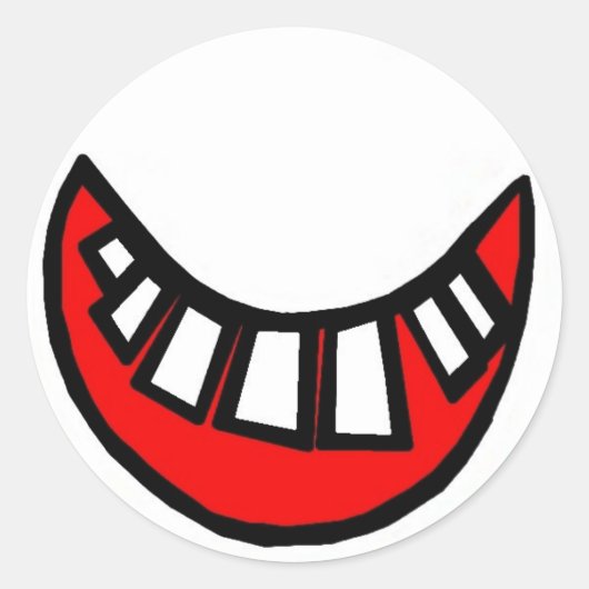 Toothy Smile Grote sticker (Voorkant)