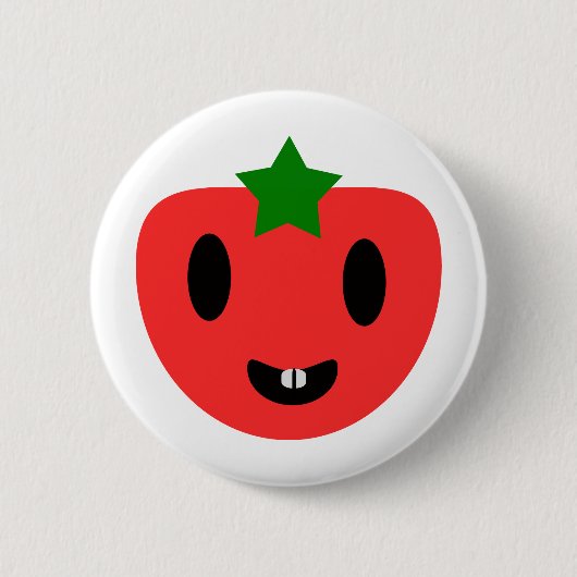 Toothy Tomato Ronde Button 5,7 Cm (Voorkant)