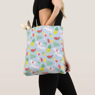 Tootie Fruity Dachshund Cutie Beach Bag Doxie Tote Bag