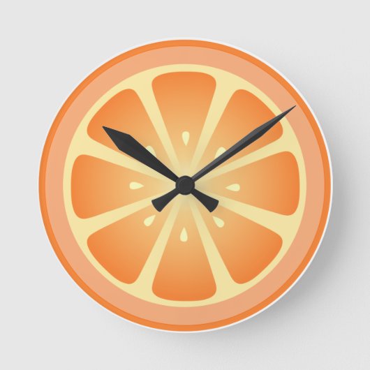 Tootie Fruity Oranje Clock Ronde Klok (Voorkant)