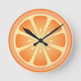Tootie Fruity Oranje Clock Ronde Klok