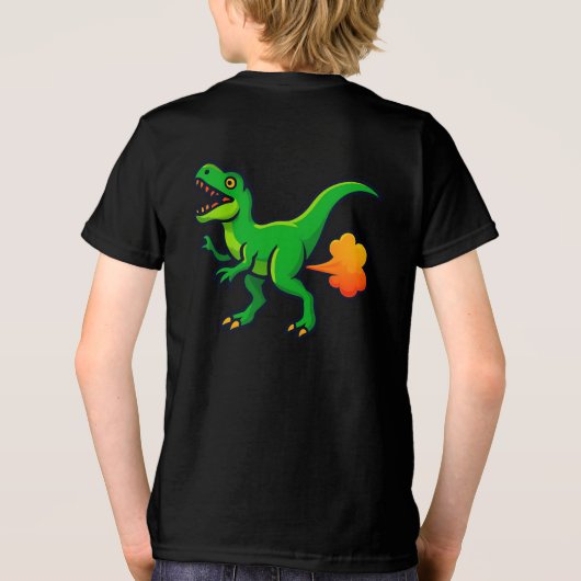 Tootin' T-Rex Funny Dino Fart Tri-Blend Shirt (Achterkant)