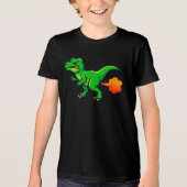 Tootin' T-Rex Funny Dino Fart Tri-Blend Shirt (Voorkant)
