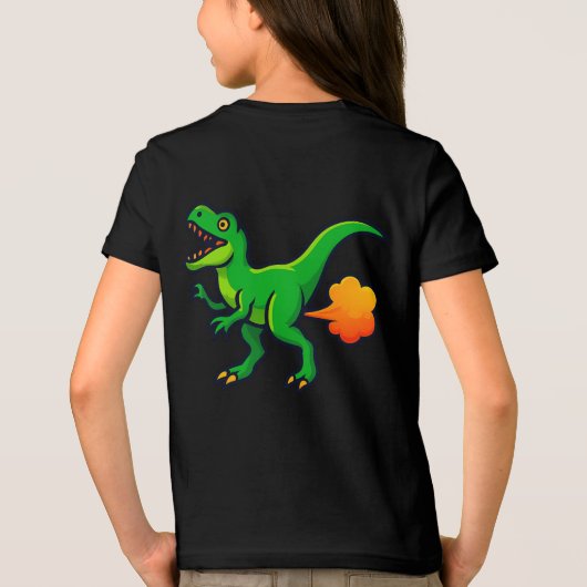 Tootin' T-Rex Funny Dino Fart Tri-Blend Shirt (Achterkant)