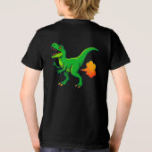 Tootin' T-Rex Grappige Dino Scheet Tri-Blend Shirt (Achterkant)