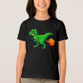 Tootin' T-Rex Grappige Dino Scheet Tri-Blend Shirt (Voorkant)