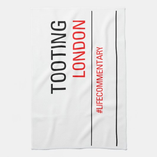 Tooting #LifeCommentaar Theedoek (Verticaal)